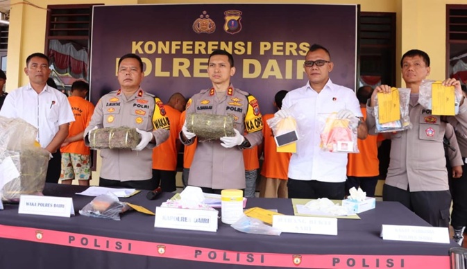 Bulan Juli, Polres Dairi Ungkap 8 Kasus Narkoba Dengan 10 Tersangka