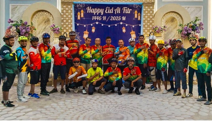 Bupati Kampar Hidupkan Gaya Hidup Sehat Melalui Gowes Bersama Komunitas Sepeda Kampar