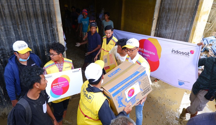 Indosat Lanjutkan Bantuan ke Aceh Tamiang dan 5 Wilayah Terdampak Lain, Dukung Pemulihan Pascabencana