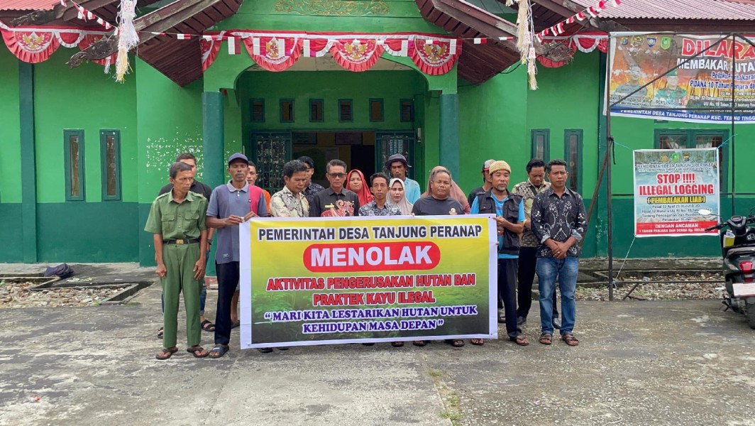 Desa Tanjung Peranap Tegas Tolak Ilegal Logging