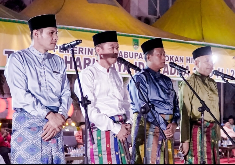 Bupati dan Wakil Bupati Bersama Forkopimda Rohil Lepas 54 Peserta Pawai Takbir Idul Adha