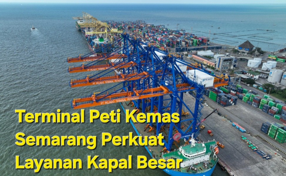 Empat Crane Raksasa Tiba, Terminal Peti Kemas Semarang Perkuat Layanan Kapal Besar