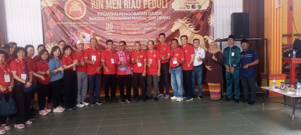 Sambut Imlek 2026, Kin Men Riau Gelar Pengobatan Gratis untuk 1.000 Warga Rohil
