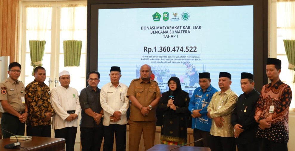Donasi Rakyat Siak Rp1,3 Miliar untuk Korban Bencana Sumatera