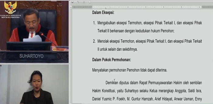 MK Tolak Gugatan PSU Pilkada Siak