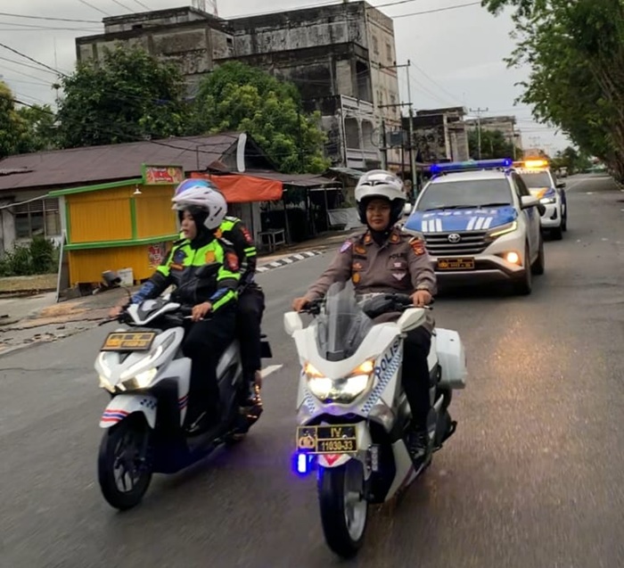 Ciptakan Kamtibmas Bulan Ramadhan, Satlantas Polres Bengkalis Lakukan Patroli Subuh