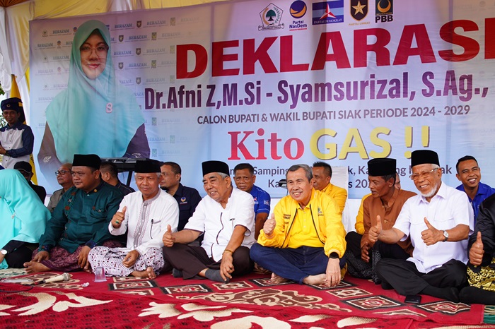 Senangnya Hati Masyarakat Siak Lihat Arwin dan Syamsuar Bersatu Untuk Menangkan Pilkada