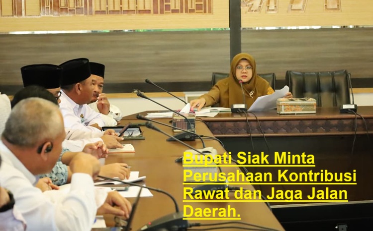 Bupati Siak Minta Perusahaan Kontribusi Rawat dan Jaga Jalan Daerah