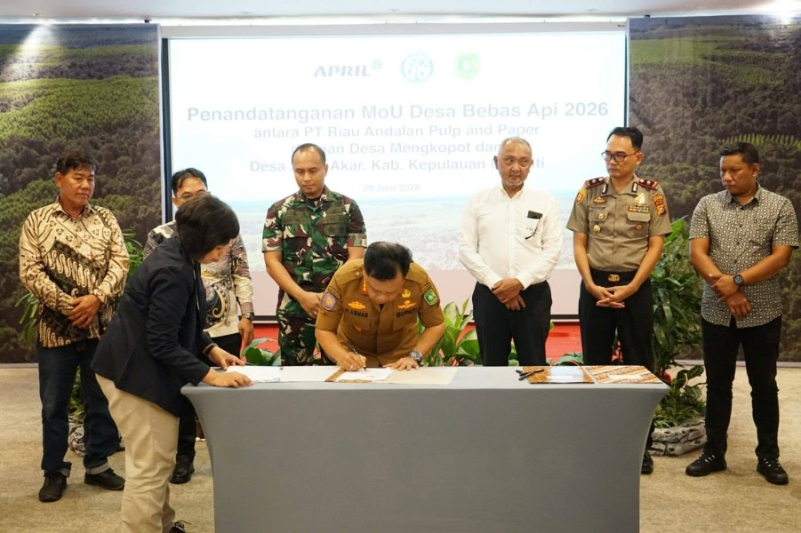 Pemkab Meranti-RAPP Perkuat Desa Bebas Api, Pulau Padang Jadi Fokus Pencegahan Karhutla