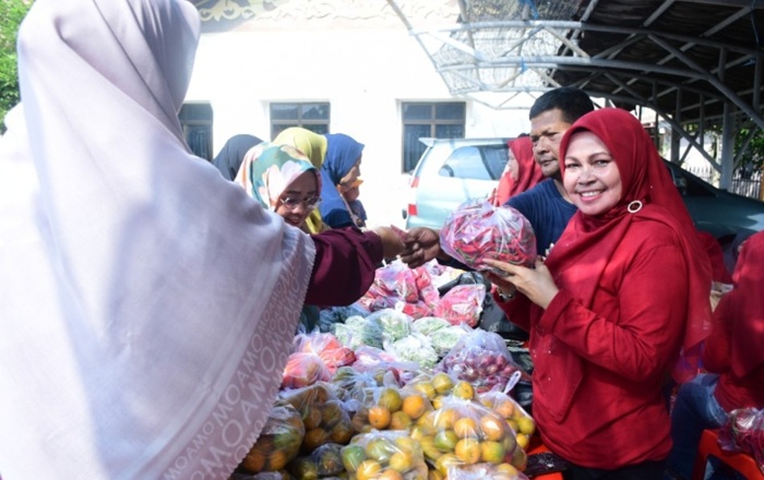 Gerakan Pangan Murah Pemkab Bengkalis Diserbu Warga