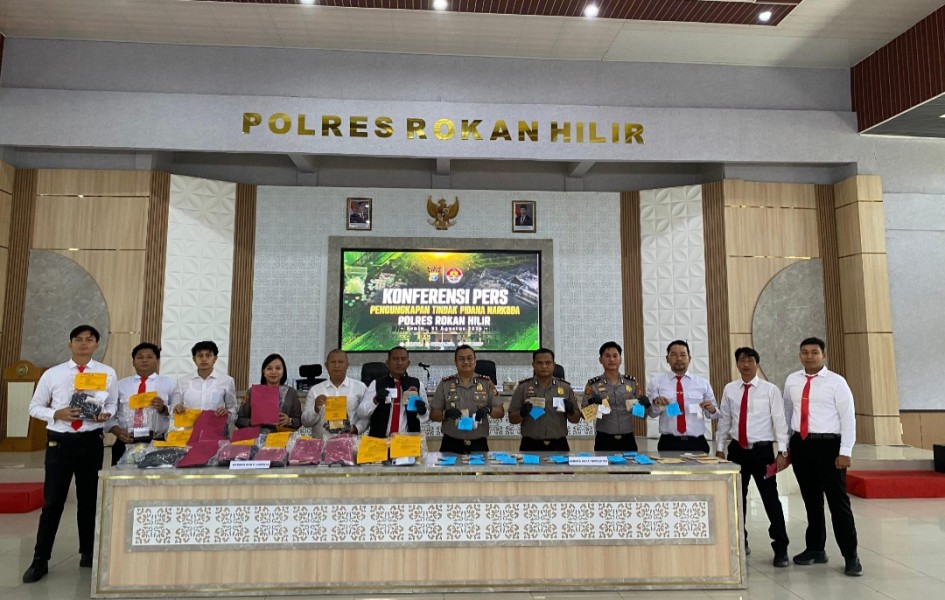 Polres Rohil Bongkar 48 Kasus Narkoba, 66 Tersangka Ditangkap dalam Dua Bulan