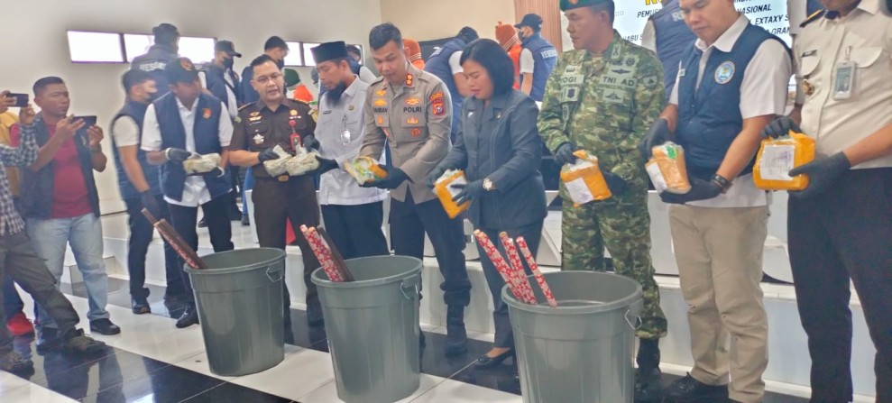 Polres Bengkalis Musnahkan Narkoba Rp64 Miliar, 287 Ribu Jiwa Berhasil Diselamatkan