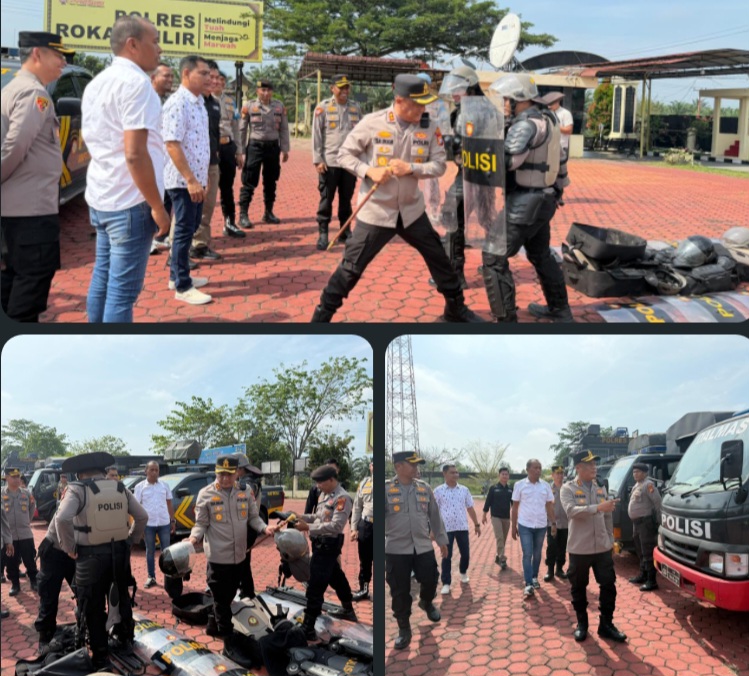 Kapolres Rohil Pastikan Dalmas dan Armada Siap Hadapi Dinamika