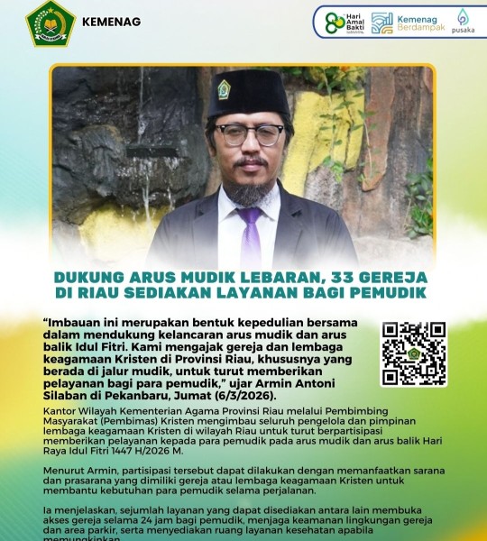33 Gereja di Riau Dibuka 24 Jam, Jadi Tempat Singgah Pemudik Lebaran