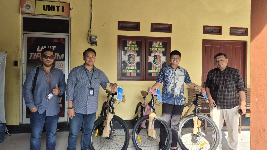 BRI Bagansiapiapi Dukung Riau Bhayangkara Run 2026, Sumbang Tiga Sepeda Gunung