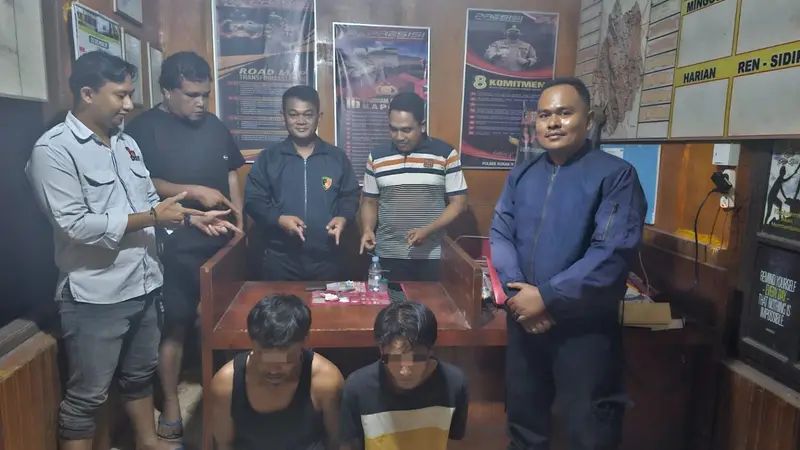 Komit Berantas Narkoba, Polsek Rokan IV Koto Ringkus Dua Pengedar Sabu