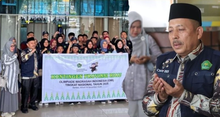 Kakanwil Kemenag Riau Lepas Kontingen Olimpiade Madrasah Indonesia 2025, Siap Harumkan Nama Daerah di Kancah Nasional
