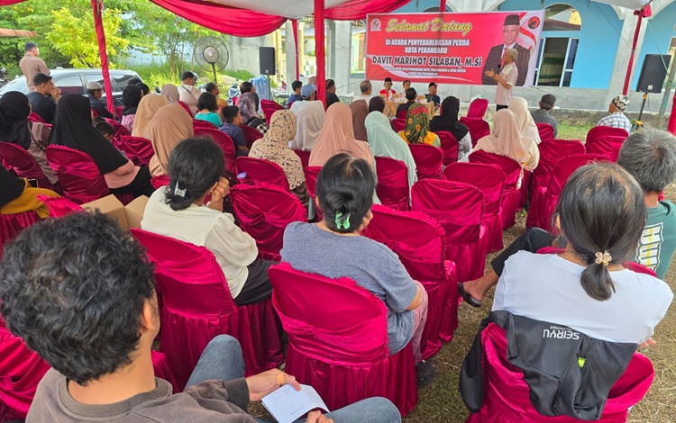 Davit Marihot Silaban Sosialisasikan Perda P4GN, Warga Diajak Perangi Narkoba