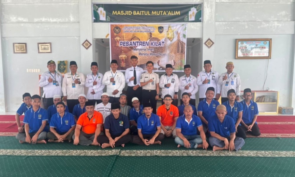 Perkuat Pondasi Agama dan Akhlak, Lapas Bagansiapiapi Resmi Buka Program Pesantren Kilat bagi Warga Binaan